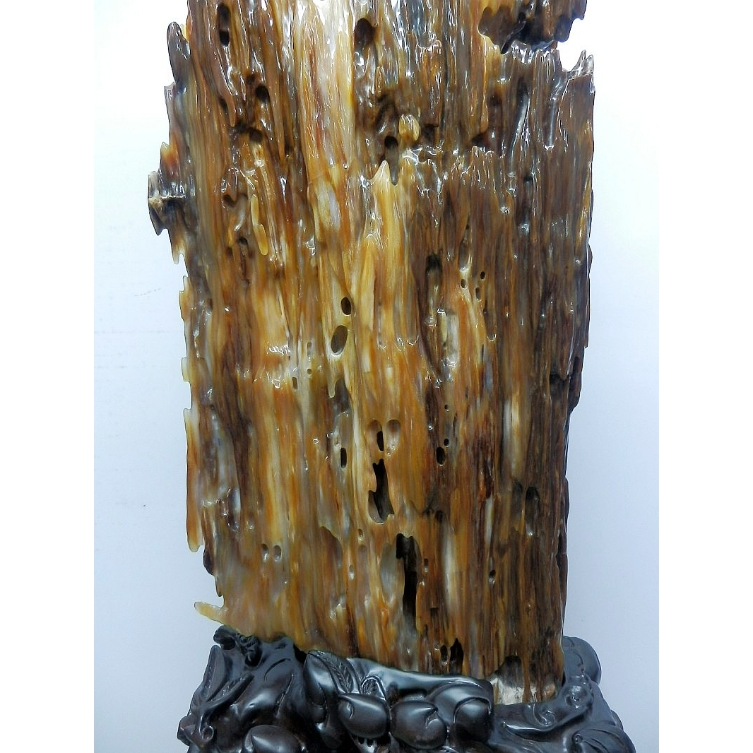 誉恒轩收藏品缅甸树化玉摆件精品德伯老坑料厅堂玄关镇宅风水