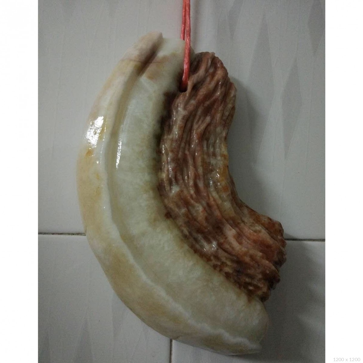 珍品猪肉石,肉质通透(带底座,一口价)