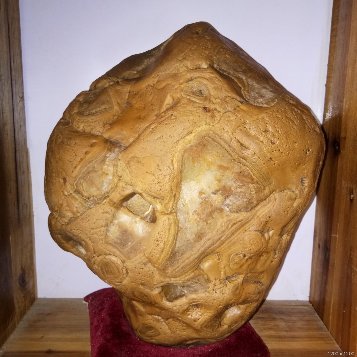 黄腊石金钱奇石财源滚滚