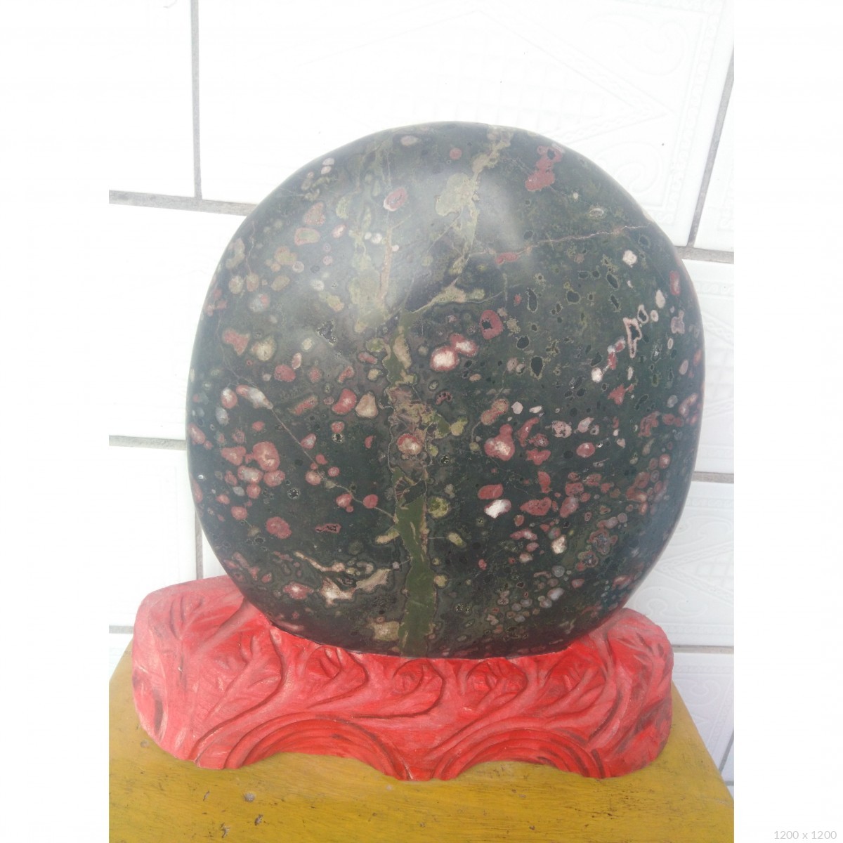 大小:29*31*7重量:未知底座:含藏品名称:梅开五福石种:梅花石产地