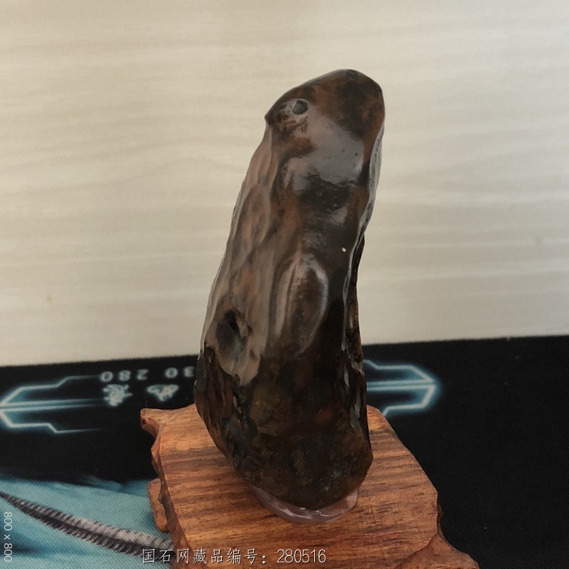 戈壁老皮石象形石企鹅