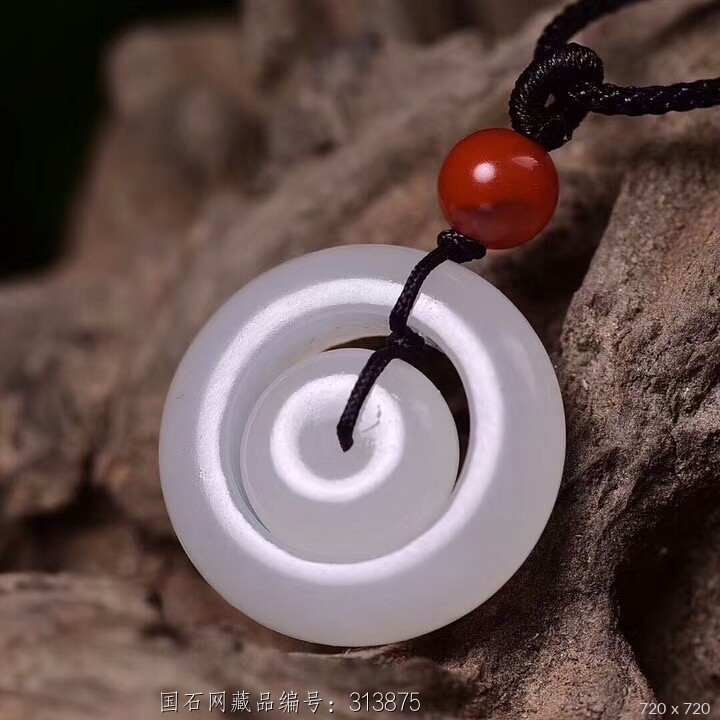 新疆和田玉羊脂玉"母子平安扣"玉坠(新春特惠)