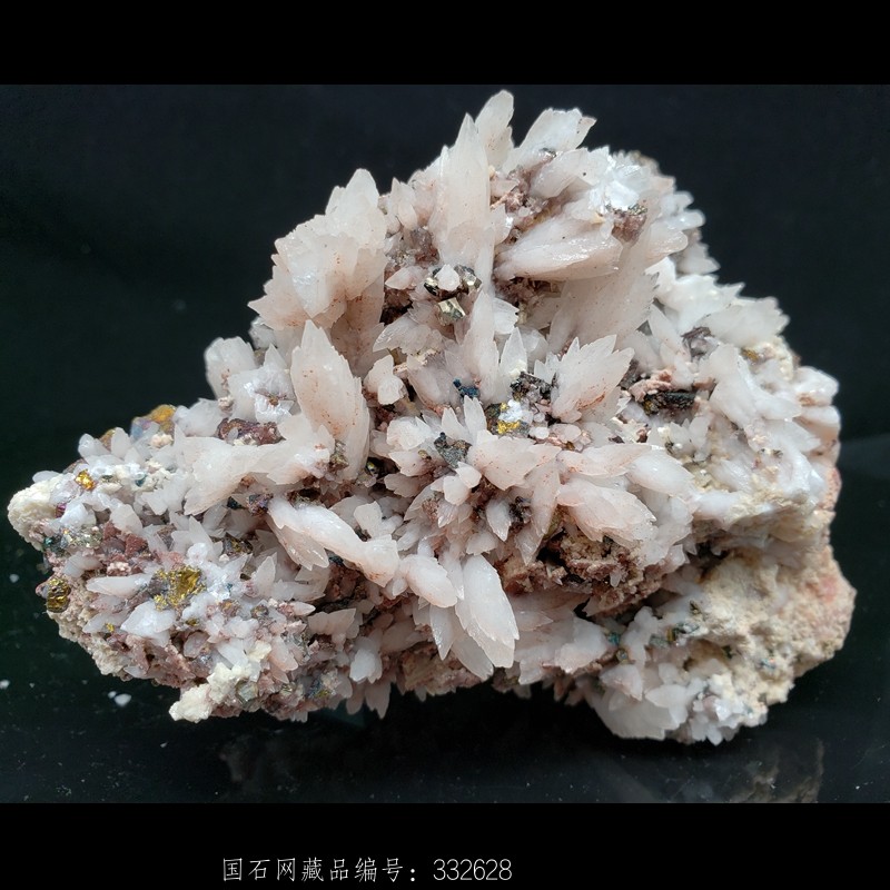 21方解石花共生黄铁矿等多种矿物晶体标本矿晶水晶原石晶簇摆件