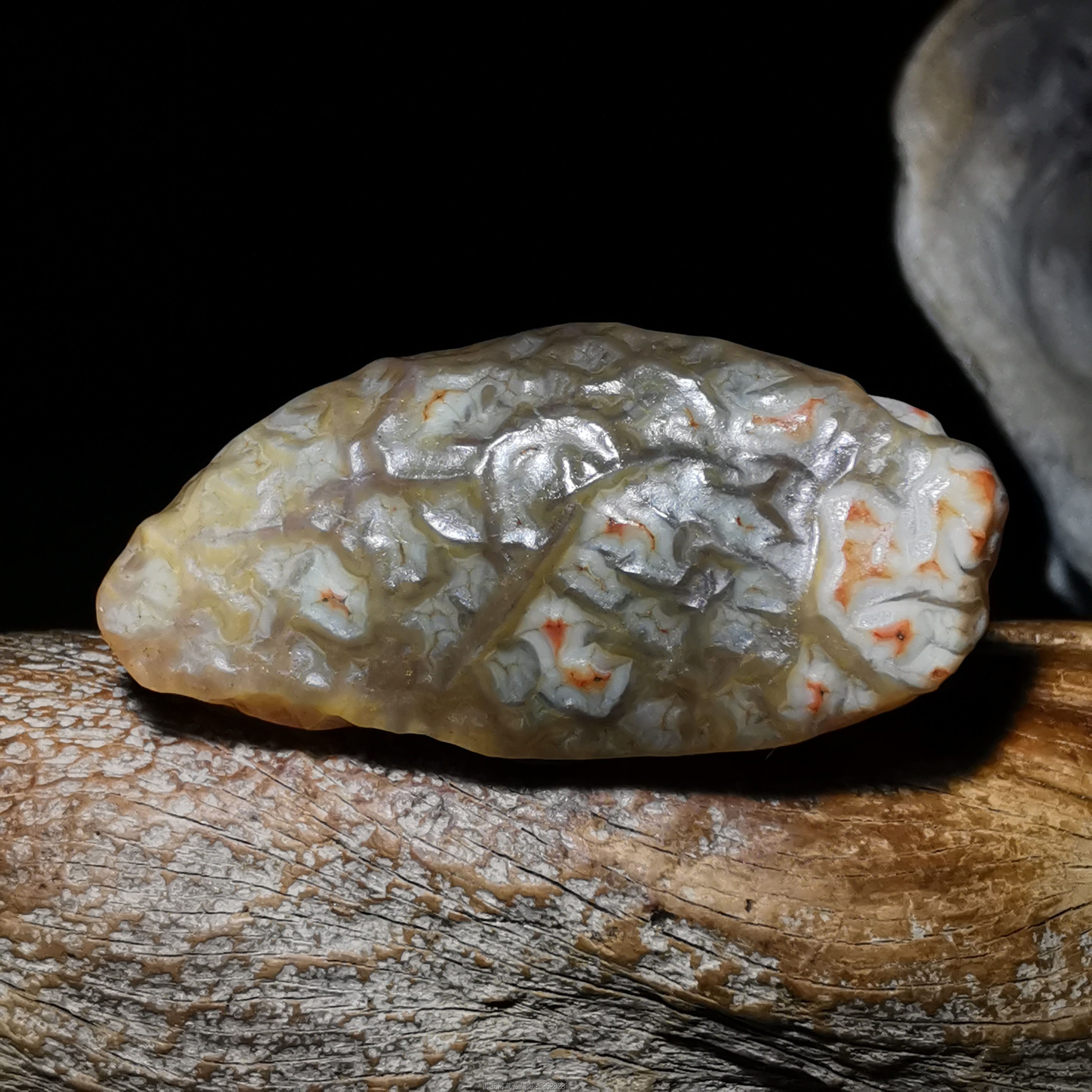 筋脉石四联发一石一价吊坠珠子经脉戈壁玛瑙原石奇石阿拉善象形画面