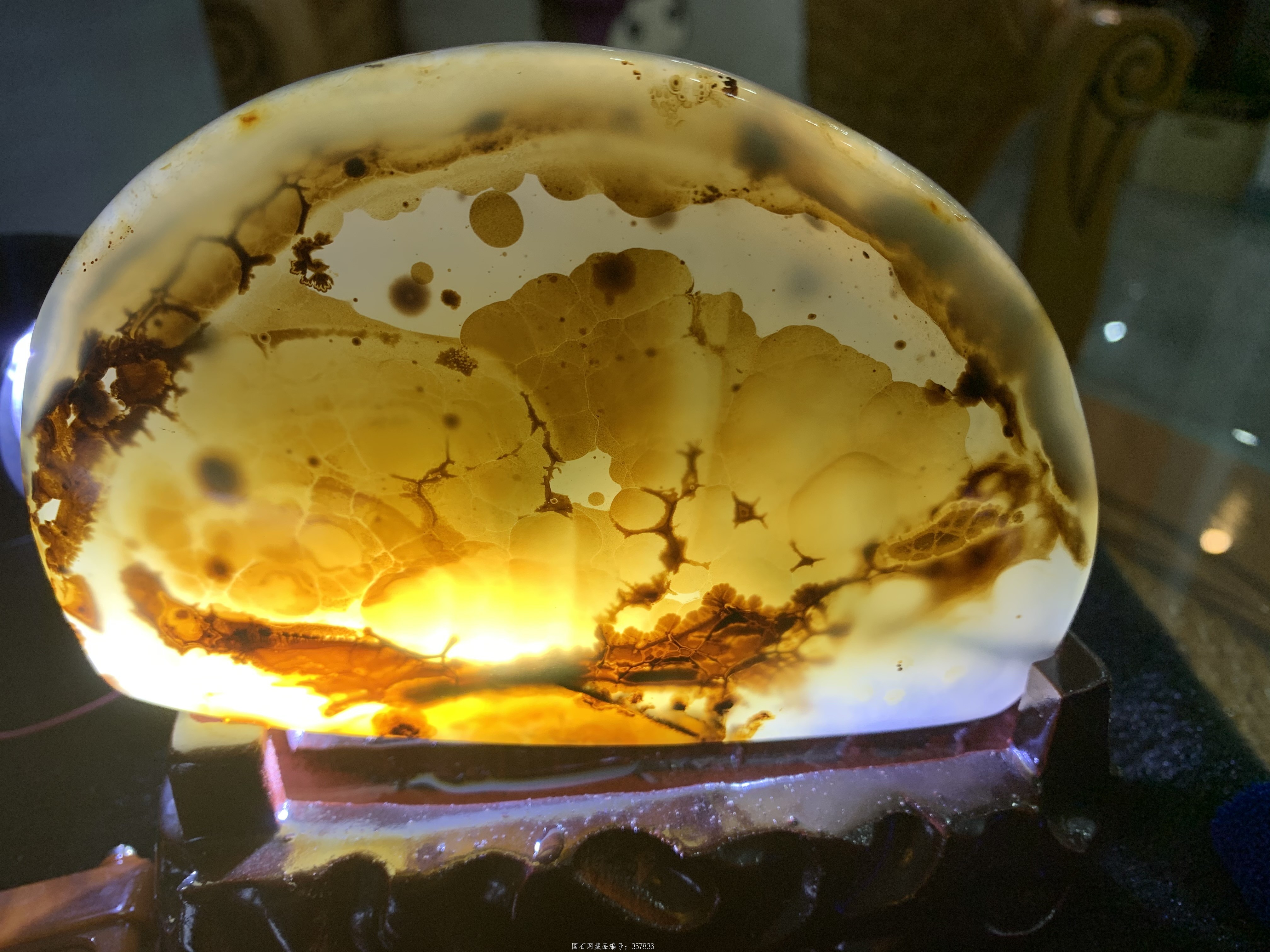 石馆 文洋石馆  巴玉摆件《花开富贵》藏品名称