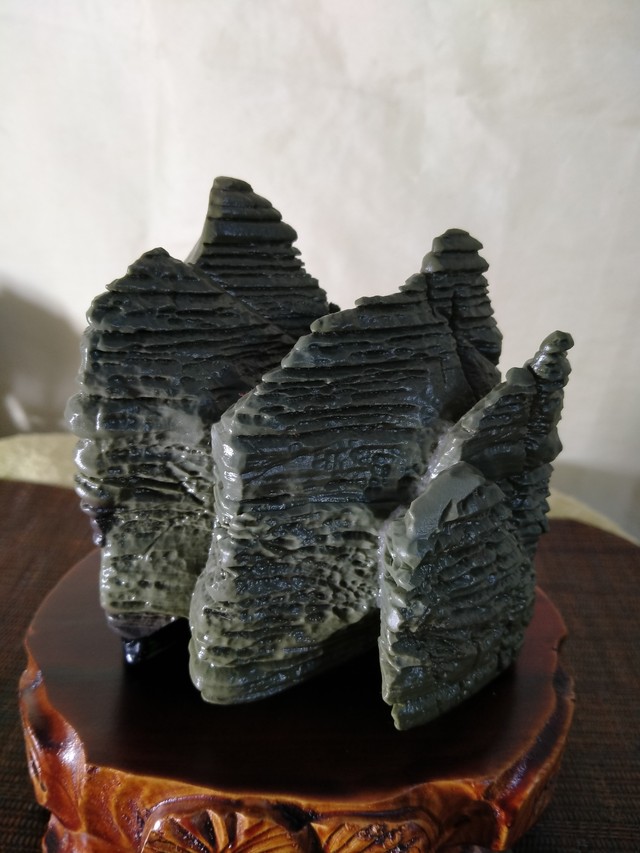 松花石长白山松花石精品奇石摆件龙血石满纹