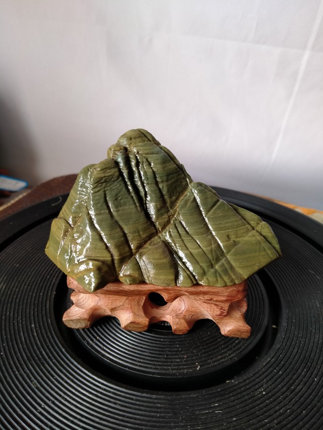 长白山松花石精品奇石摆件