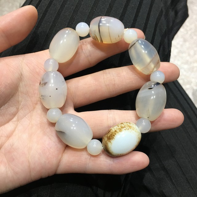 天然海洋玉髓手串处理仅此一条